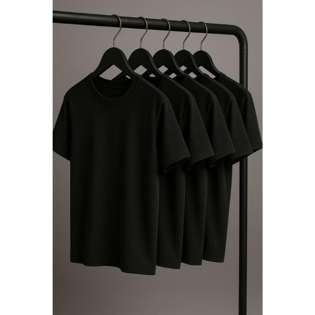 Combo 5 Camiseta 100% Algodão Masculina Camisa Básica Manga Curta
