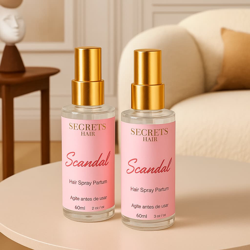 Perfume Capilar Secret's Hair Escandalo 60ml - Fragrância Luxuosa Marcante, Alta Fixação e Projeção