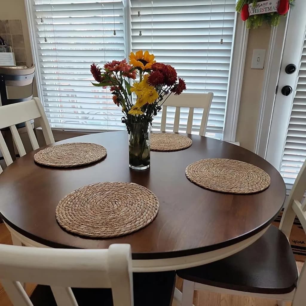 Descanso Mesa Circular Rústico 38cm Jogo Americano Palha Natural Fibra Decoração Mesa Posta