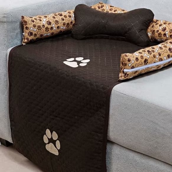 Protetor de Sofá / Cama PET com zíper Lavável Tamanho Médio