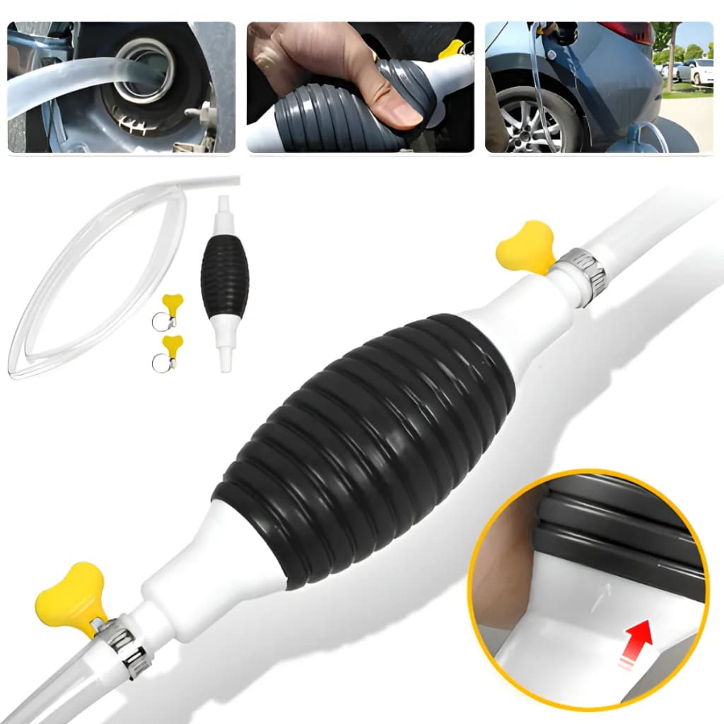 Bomba de Sucção Manual para Transferência Gasolina, Água, Óleo e Etanol - Fácil de Usar