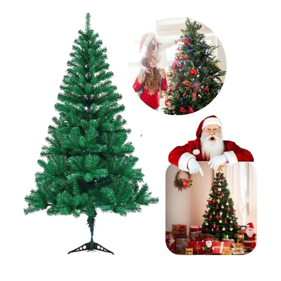 Árvore De Natal 1,80m Grande C/ 320 Galhos Pinheiro De Natal Cor Verde