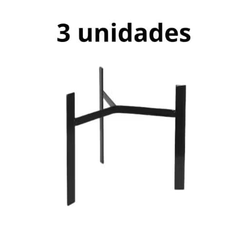 kit 3 suportes para vasos de plantas 20x17cm