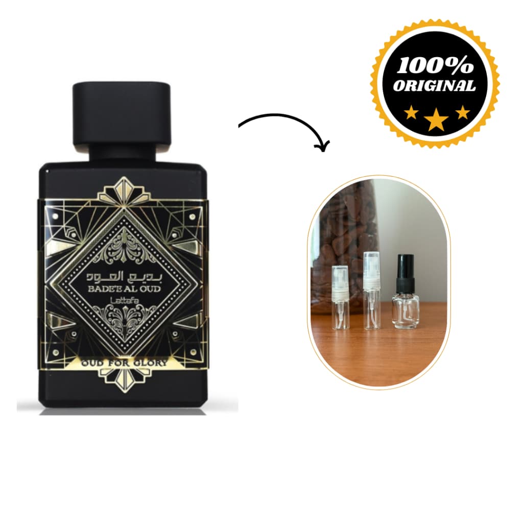 Perfume árabe BADE'E AL OUD FOR GLORY, parfum masculino, original de qualidade e alta fixação.