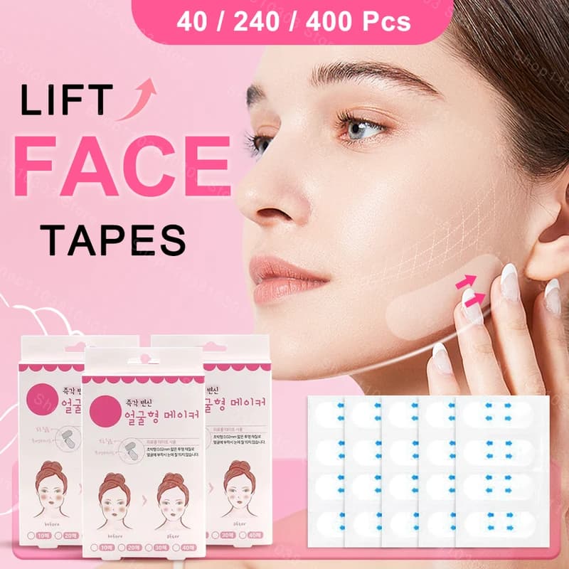 120Pcs Adesivo Lifting Facial Fita Invisível Antirrugas Antienvelhecimento Estica a Pele Disfarça as Rugas