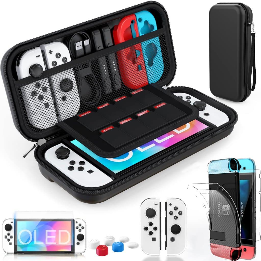 Estojo de Proteção Durável de Alta Qualidade para Nintendo Switch OLED Capa para Controles e Bolsa de Viagem Portátil