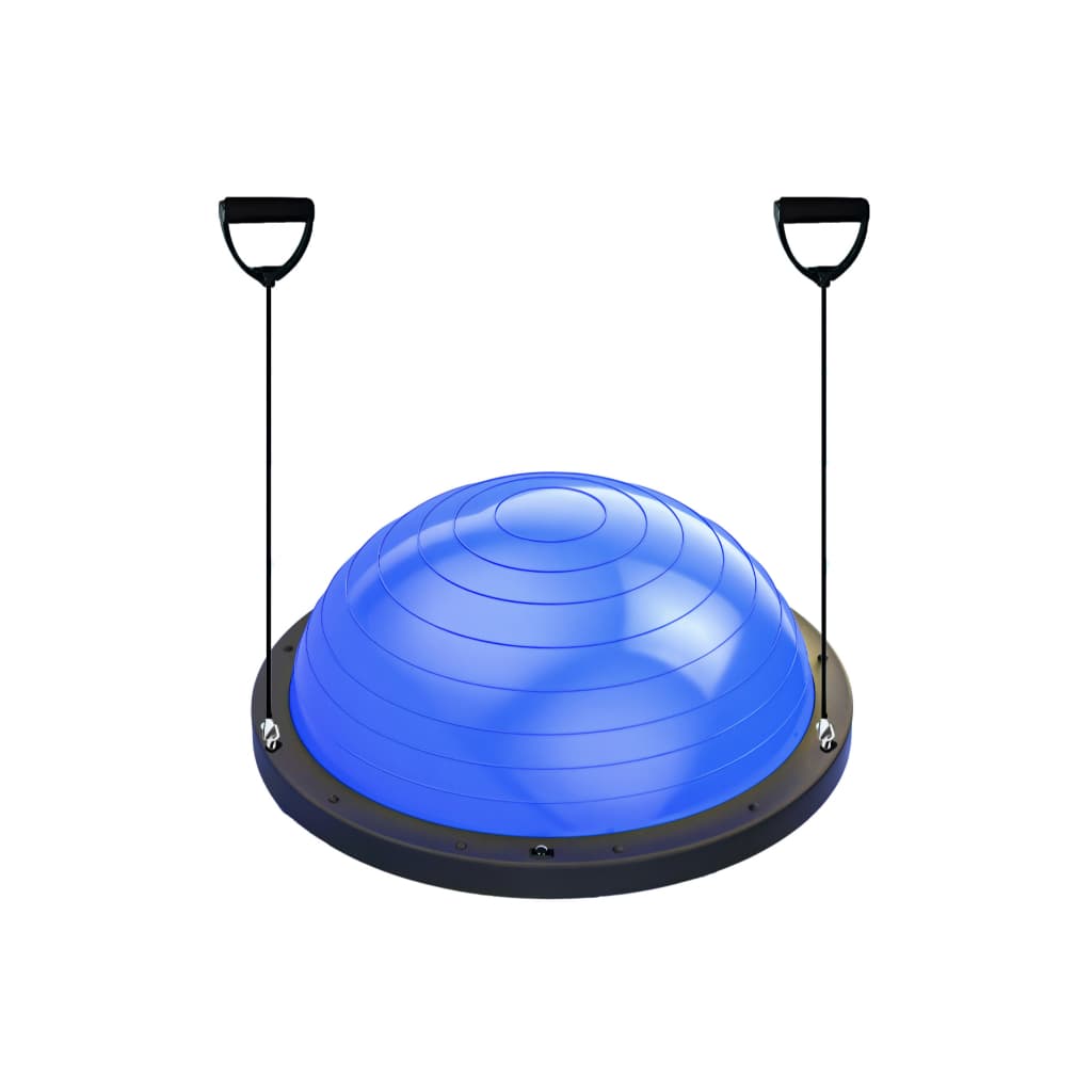 Bosu Meia Bola 46cm Pilates Yoga Funcional Equilíbrio Alças Varias Cores JustGoFit