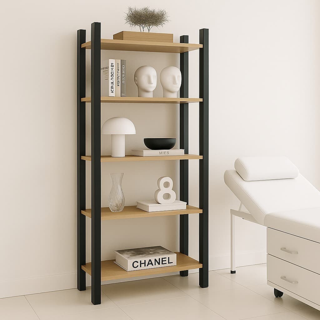 Estante Industrial Estilo Vintage com 5 Prateleiras – Ideal para Sala e Escritório