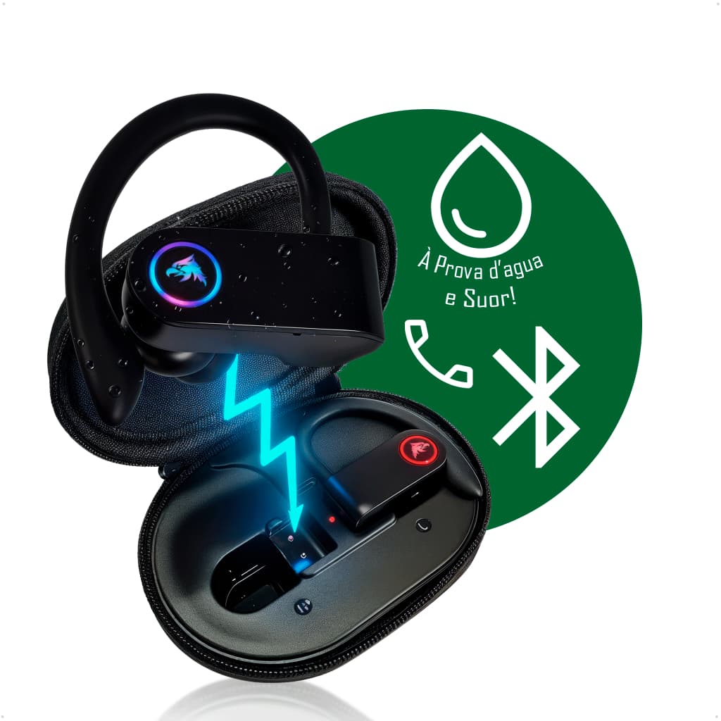 Fone De Ouvido Gancho Tws Bluetooth Esporte Corrida Ciclismo