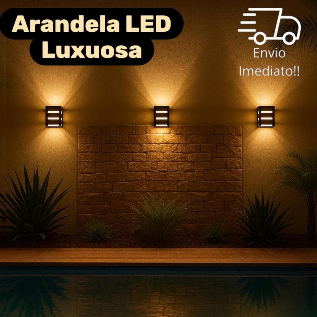 ARANDELA DE PAREDE KIT 2 UNIDADES DECORAÇÃO PAREDE PISCINA ÁREA EXTERNA