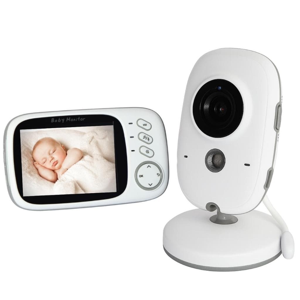 Babá Eletrônica C/ Câmera Tela LCD Visão Noturna Áudio Bidirecional Detecção Movimento Termômetro Segurança Quarto Bebê