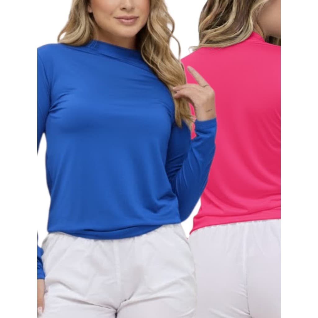 Kit 2 Camisetas UV Manga Longa para Academia fitness Esporte Blusa Termica Respiravel
