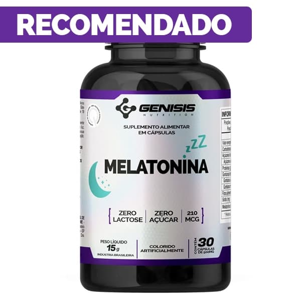 MELATONINA – Sono Profundo, Zero Açúcar, Zero Lactose, Suplemento para Dormir - 60 Cápsulas