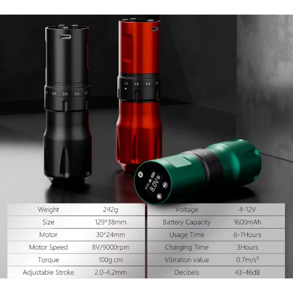 Maquina Pen Kiss of Dragon P1Flash Sand Adjt Curso Bateria