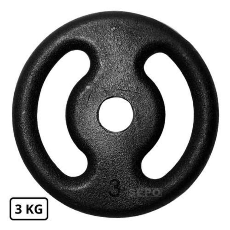 Anilha 3kg ferro pintado com furo 31 mm