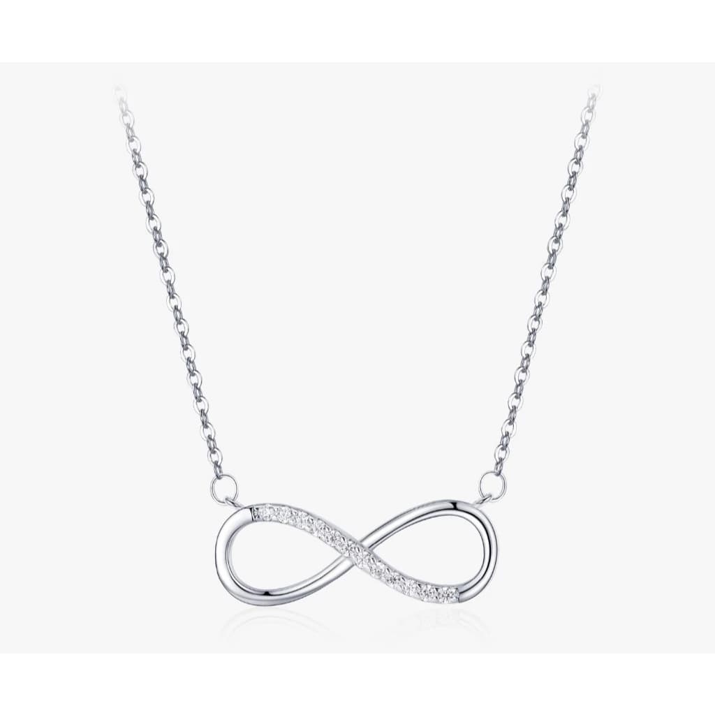 Colar com Pingente de Símbolo do Infinito em Zircônia Estilo Letra '8' para Mulheres