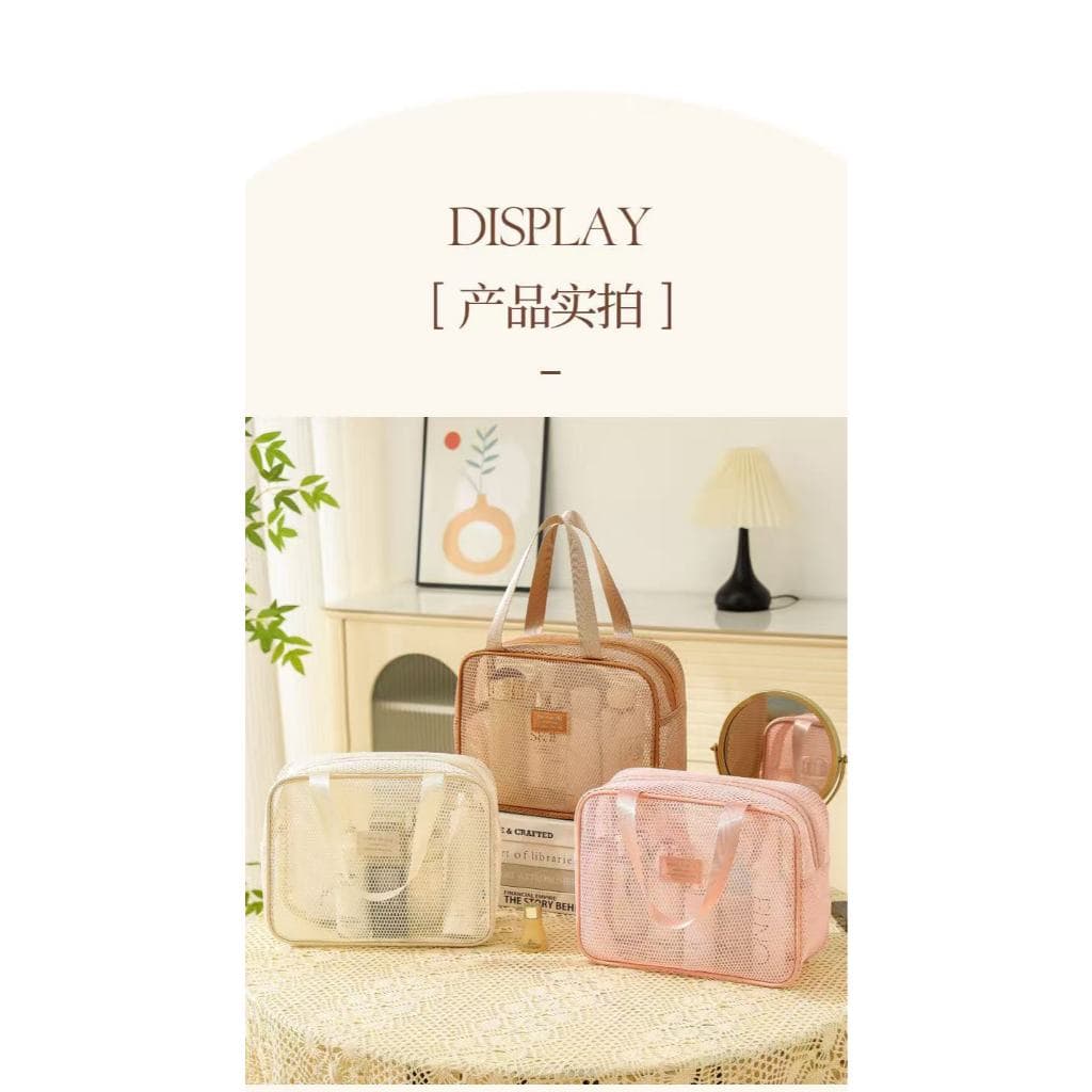 Necessaire Organizadora de Malha - Necessaire de Viagem Grande com Divisórias