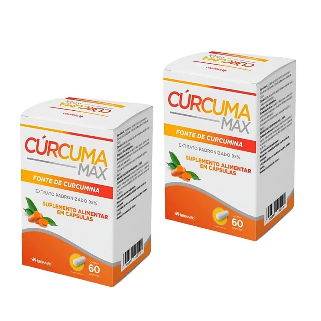 Cúrcuma Max Herbamed 60 Caps 400mg 95% Pureza