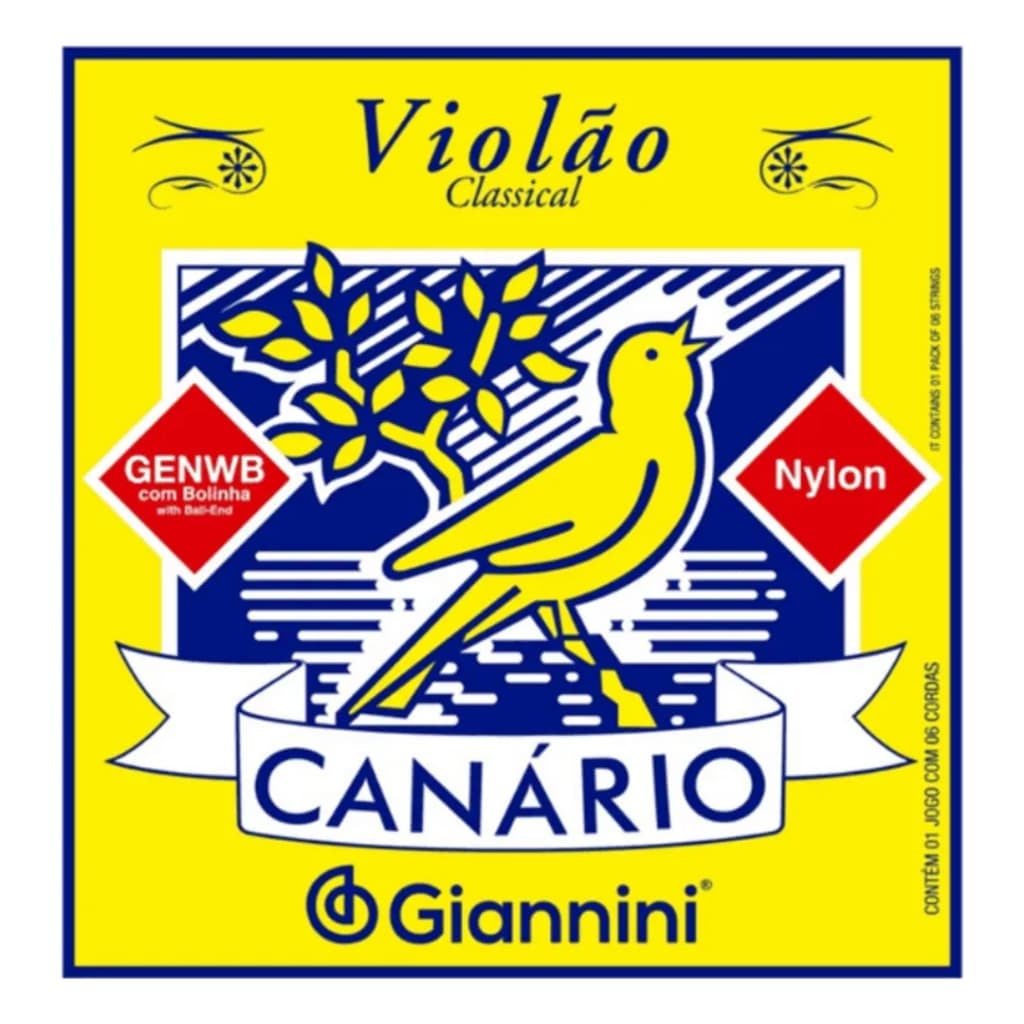 Encordoamento para Violão Canário Nylon com Bolinha