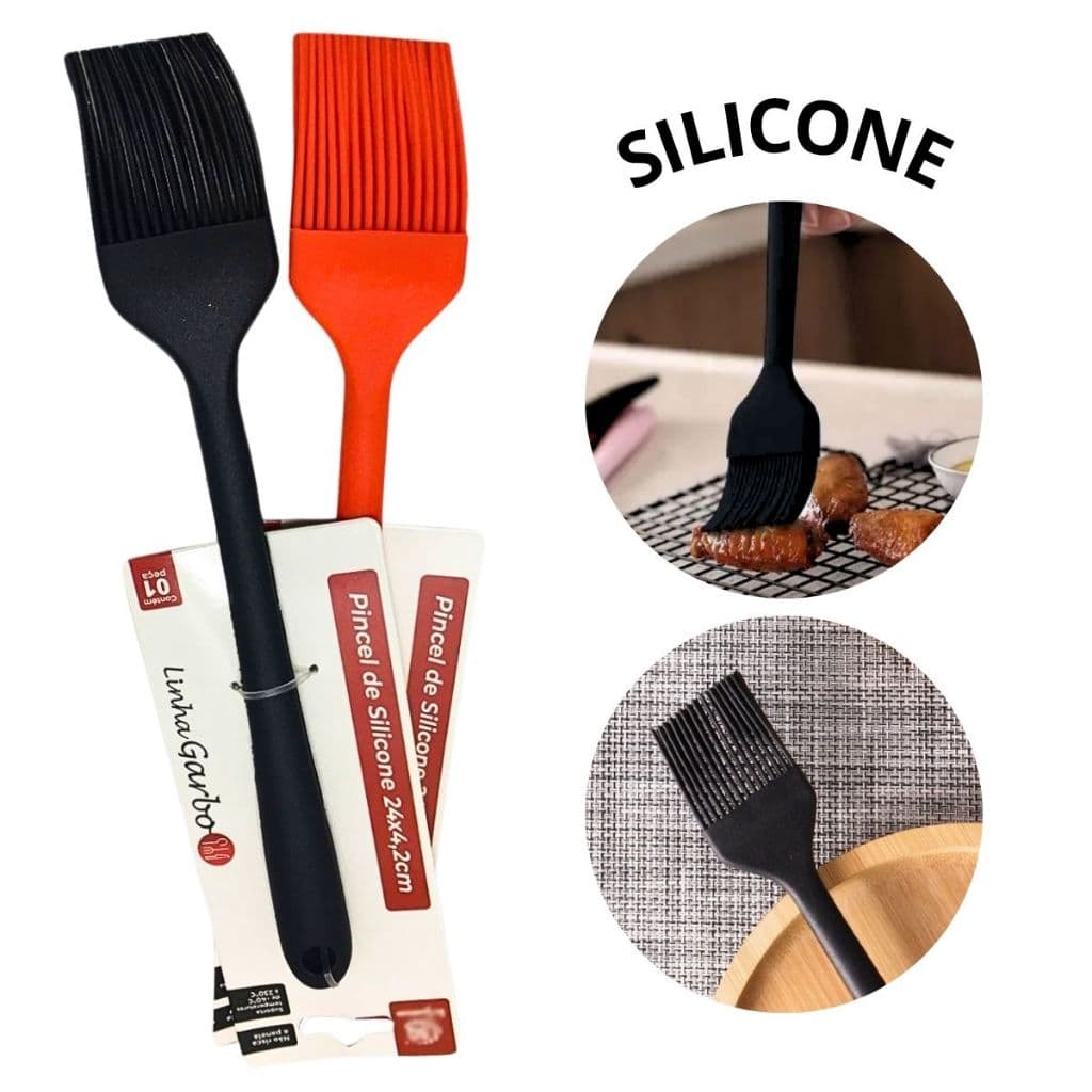Pincel Culinario De Silicone 25cm Cozinha E Confeitaria Unidade Untar, Pincelar e Cozinhar