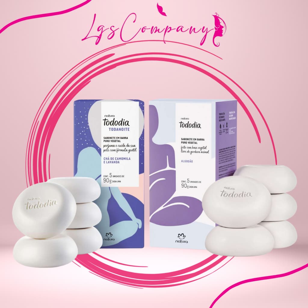 Sabonetes Natura Tododia - 1 Chá de Camomila Lavanda e  1 Algodão