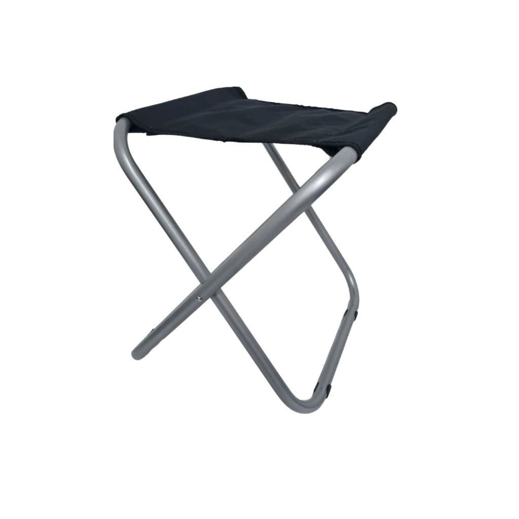 Banqueta Lazer 120kg Jumbo Dobrável Camping Preta