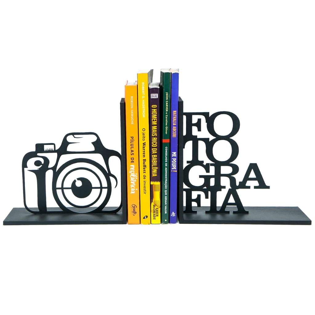 Aparador de Livros Fotografia MDF Porta Livros Decorativo Profissão Fotógrafo Estante Escritório