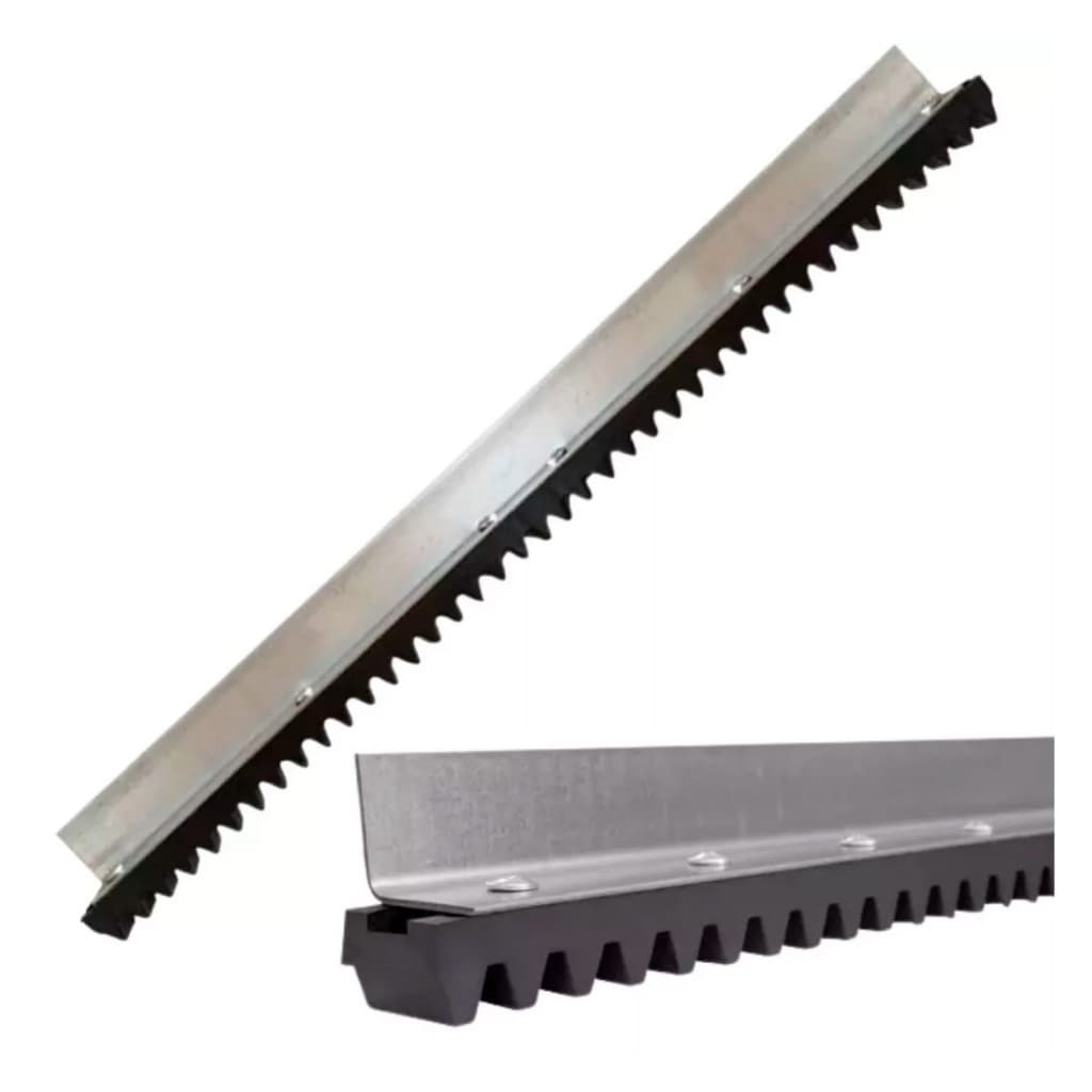 CREMALHEIRA P/ PORTÃO DESLIZANTE 1m (GOMOS DE NYLON) PPA - Compatível GAREN ROSSI RCG - Aço Galvanizado de Alta