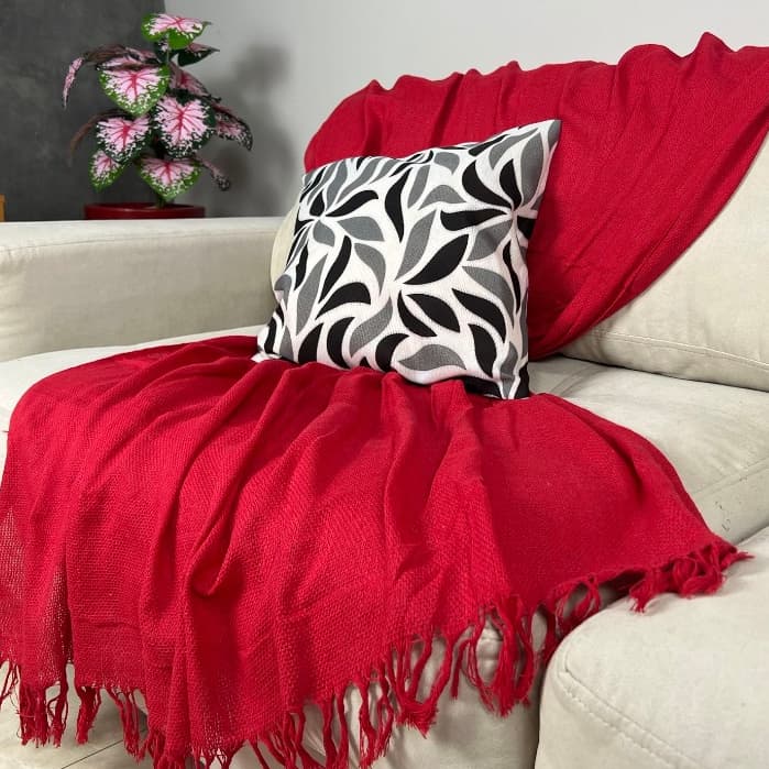 Kit 2 Mantas Decorativas Para Sofá Algodão Luxo 210X120 Capa De Sofá Protetora Decoração Dogma Decor