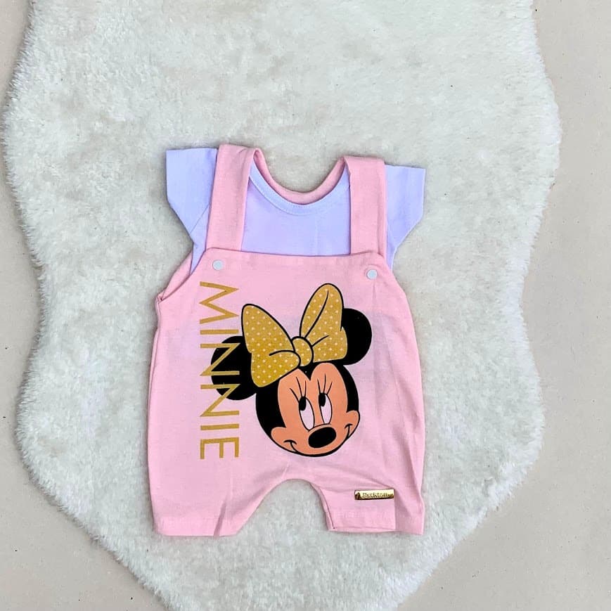 Conjunto Bebê Menina Vestido Gatinha Macacão Bebê