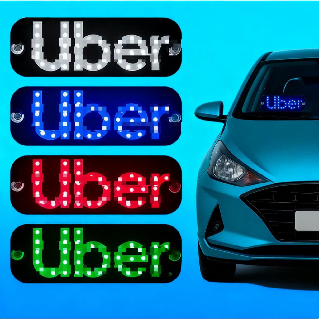 Painel De Luz LED Para Carro Com Ventosa , Painéis Coloridos Decoração De Pára-Brisa De Motorista De