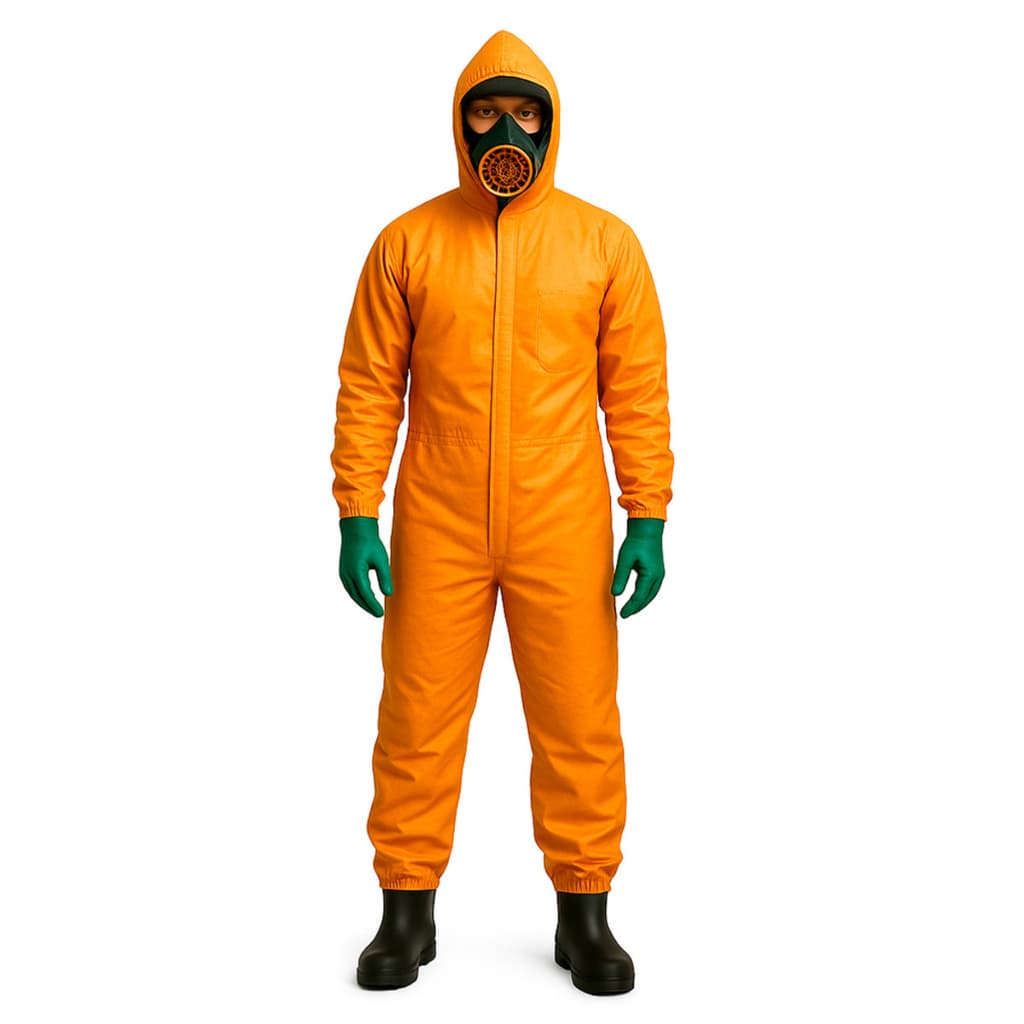 Macacão De Proteção Impermeável Química Selado Reforçado Lavável Ac707 Epi Com CA