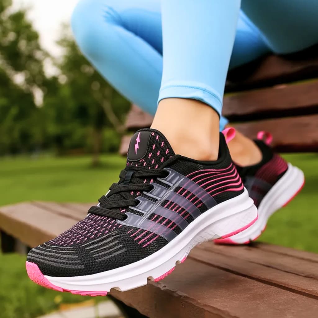 Tênis Esportivo Feminino Respirável Academia Caminhada Corrida Confortável Leve Macio