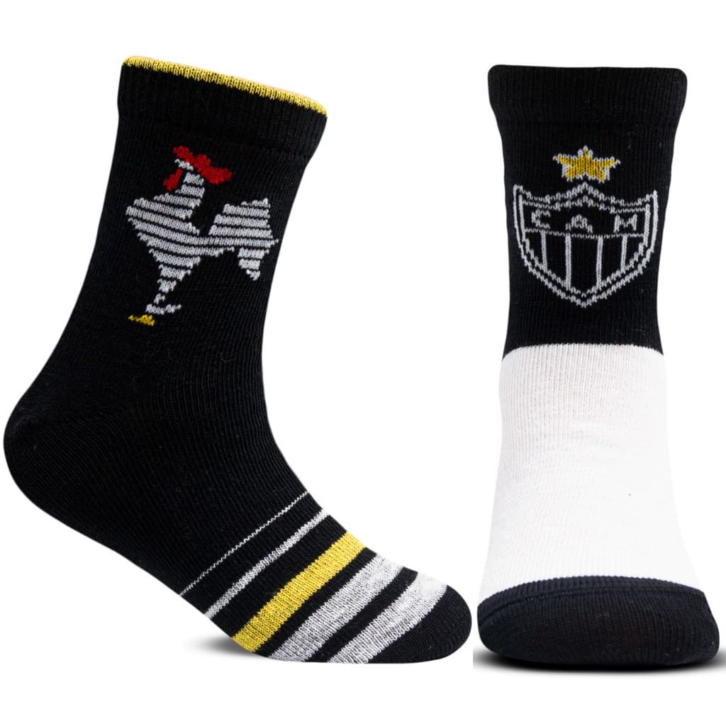 Kit 2 Pares Meia Infantil Clube Atlético Mineiro Galo