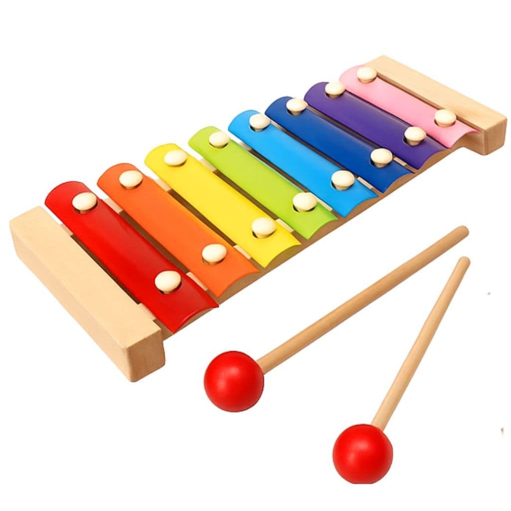 Xilofone Instrumento Musical Infantil Com 8 Notas