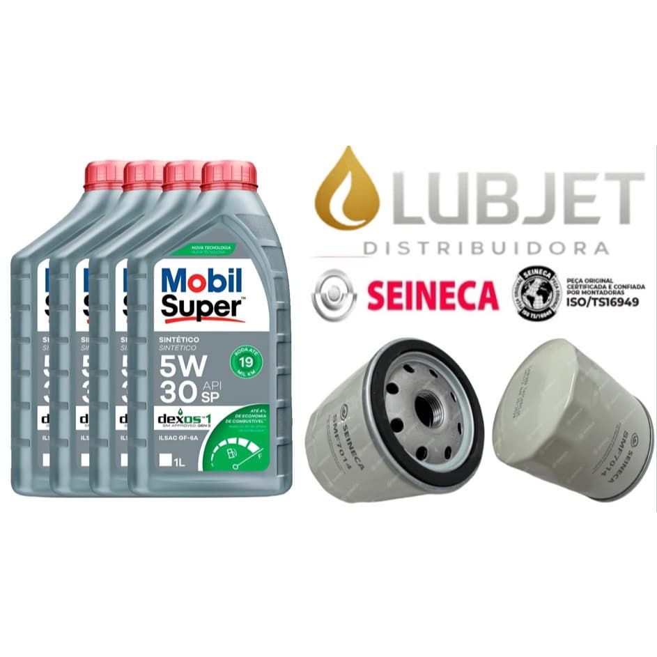 Kit Troca de Óleo Mobil Super 5W30 (4 Litros) + Filtro de Óleo SMF1 – Ford Motor Sigma
