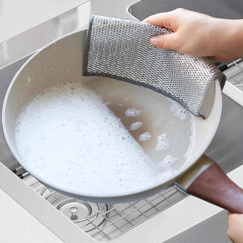 Pano de Aço Multiuso Mágico Limpeza Pesada Cozinha Pia Fogão Panelas – Reutilizável