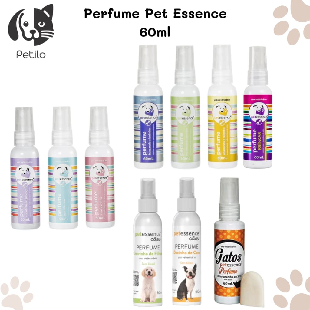 Perfume Pet PetEssence 60 ml - Fragrâncias a Escolher - Cachorro Gato