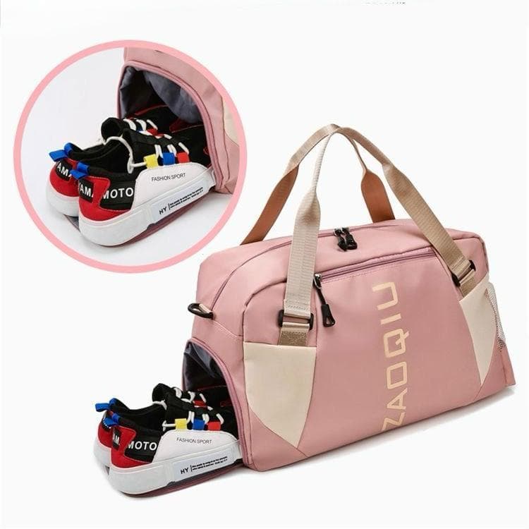 Bolsa de viagem de grande capacidade para fitness e lazer, bolsa de ioga com separação seca e molhada