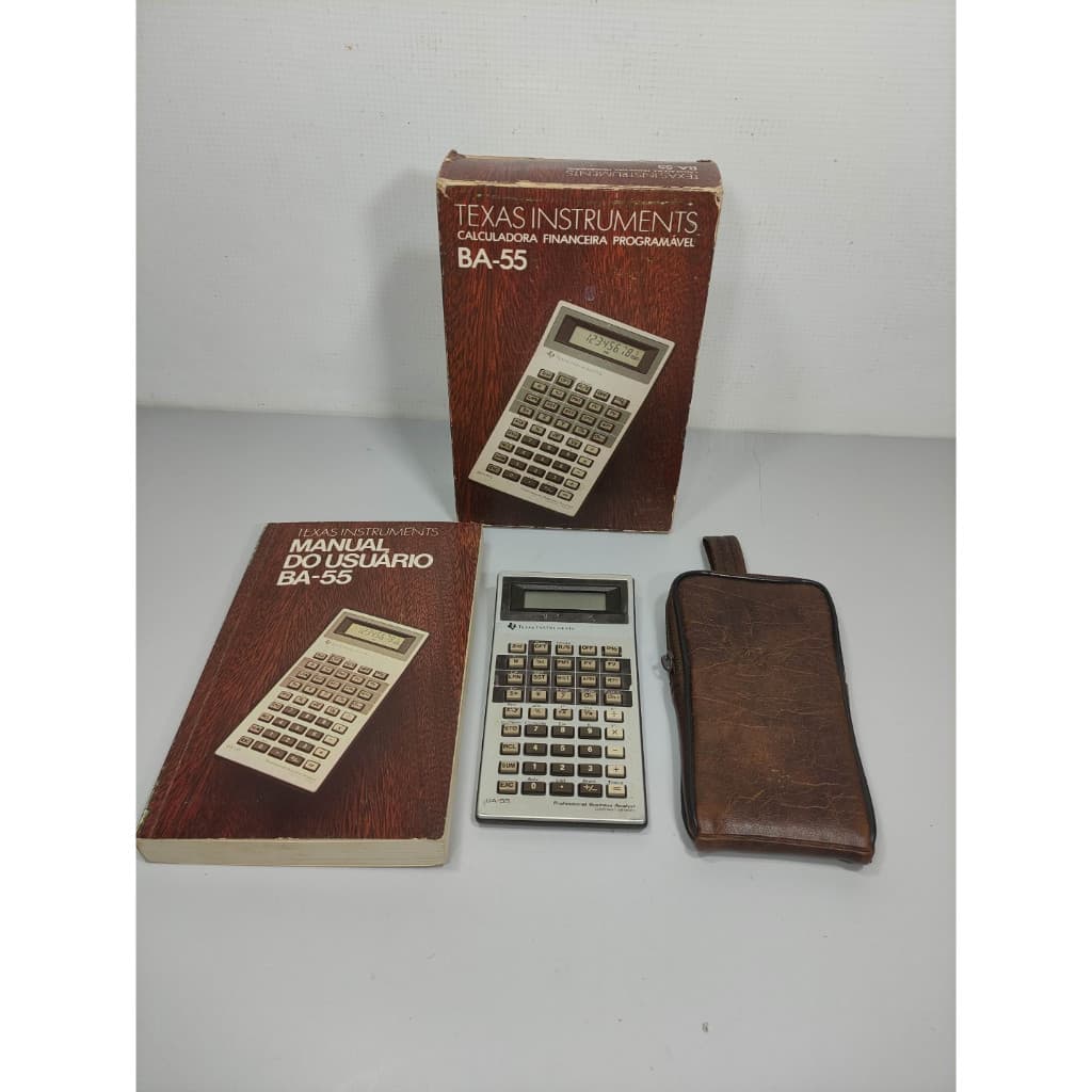 Calculadora Texas Instruments Ba-55 Na Caixa Funciona Tl5 Cinza (Usado)OK