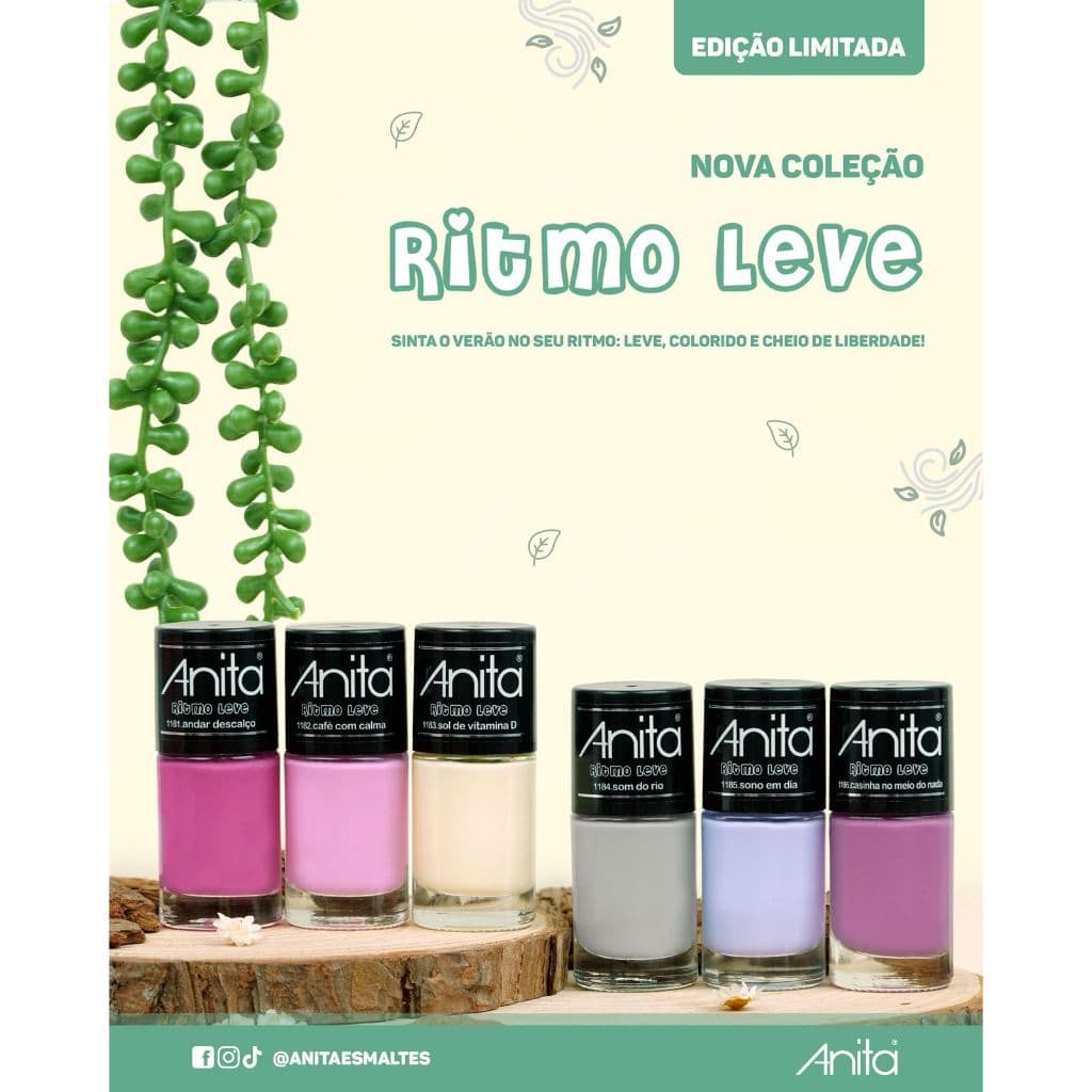 Esmaltes Anita Edição Limitada Coleção Ritmo Leve