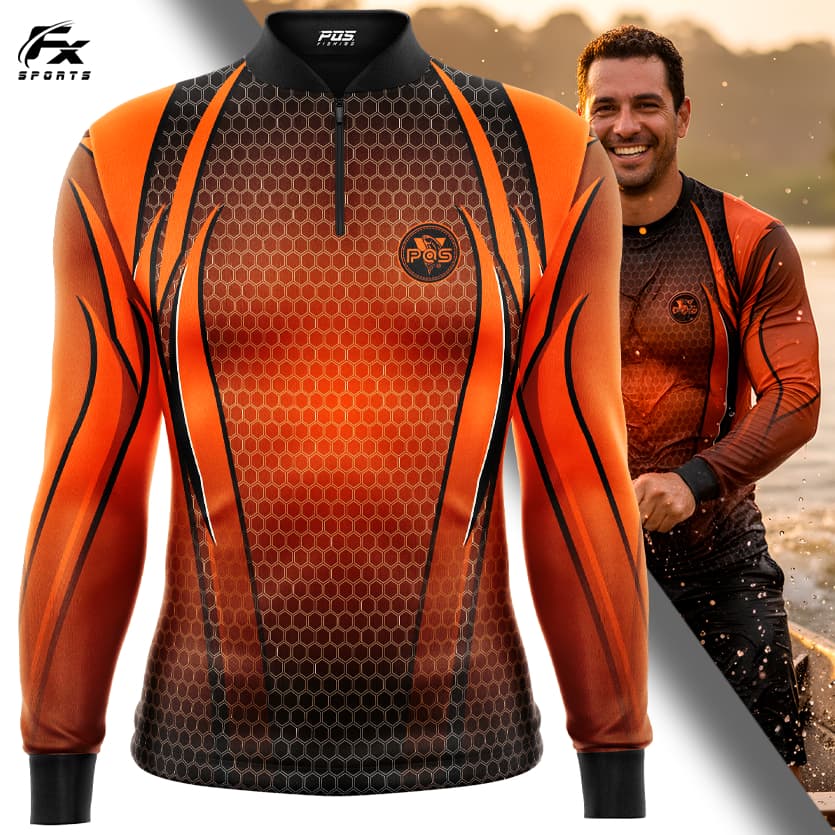 Camisa de Pesca com bandana Gola com Zíper PQS I REF 06