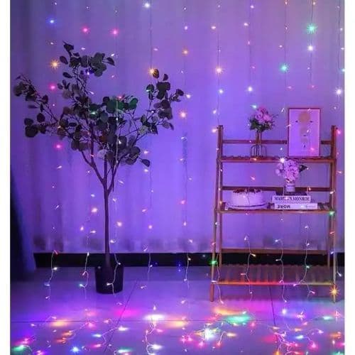 ZEROXYH CORTINA DE 300 LEDS 8 FUNÇÕES 110 W Ref 301/ 303/ 304