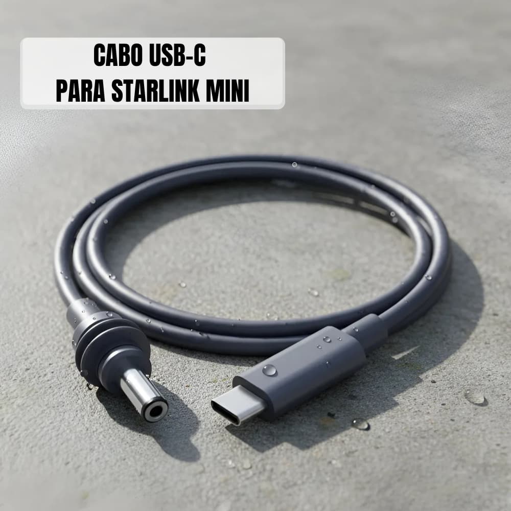 Cabo USB C Para Starlink Mini Antena Gen4 Gen5 Geração Rápida Usb Tipo C Magnético Conector Veicular