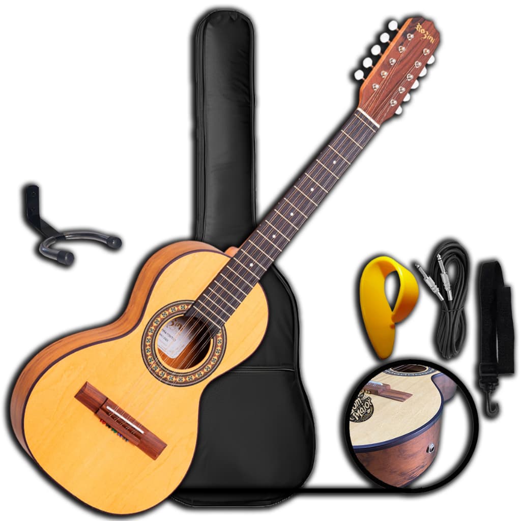 Viola Caipira Eletroacústica Ponteio Rozini RV151 Kit Com Suporte