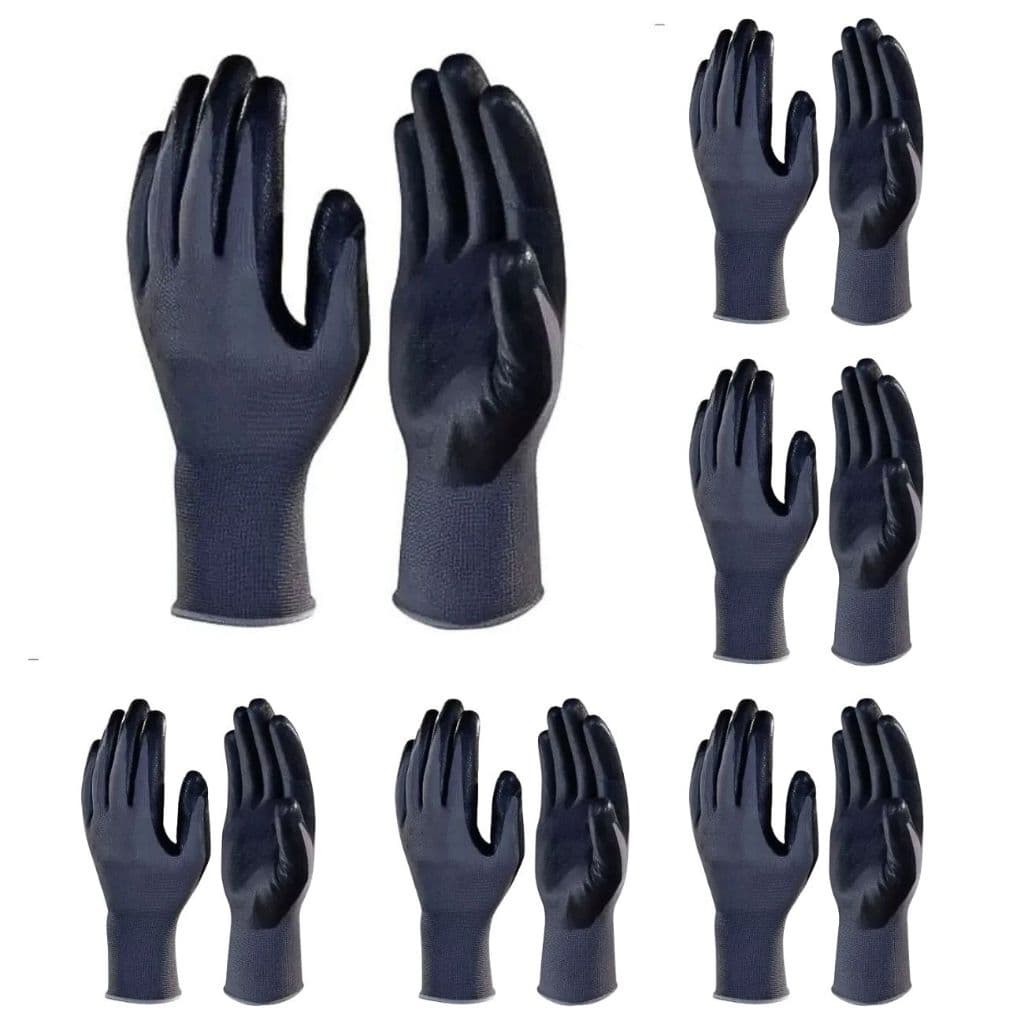 10 Pr Luva Do Eletricista Nylon Palma Nitrilica Profissional