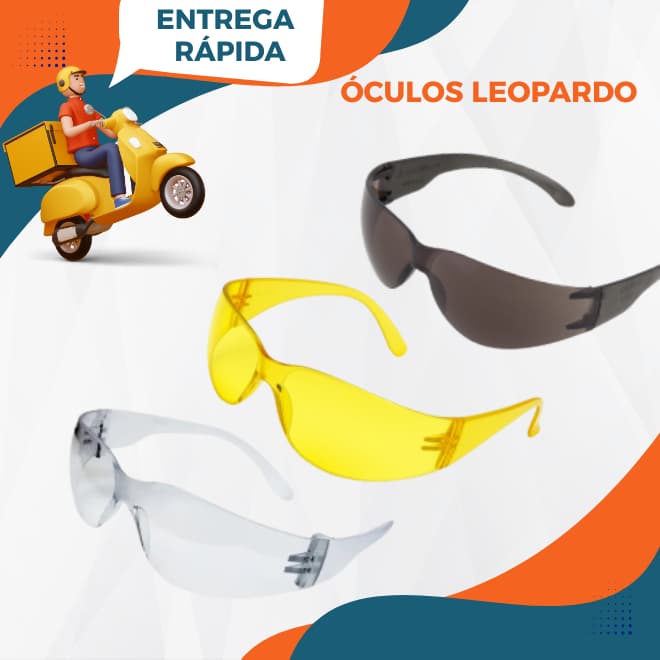 Oculos De Proteção Segurança Amarelo | Cinza Escuro | Incolor