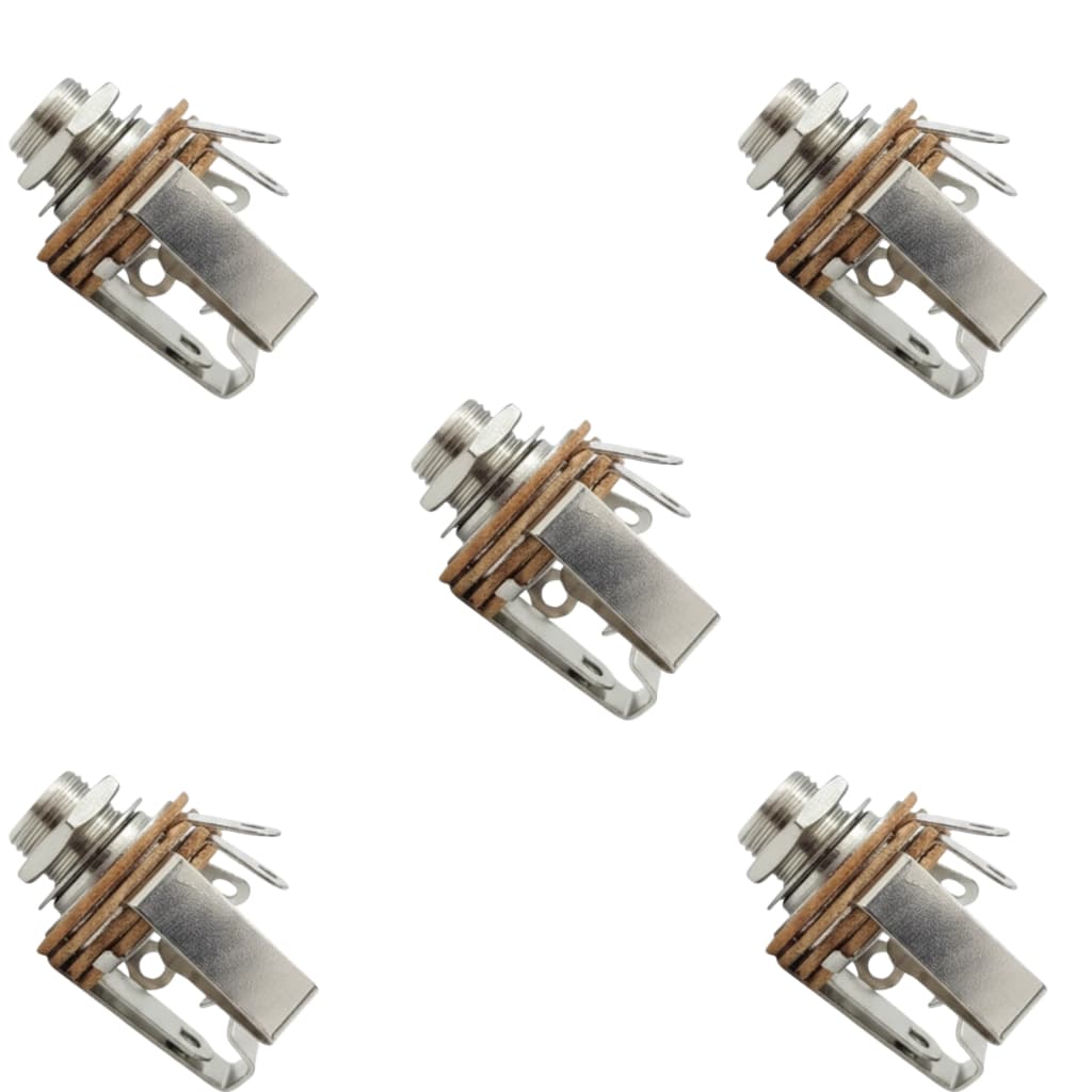 Jack Conector P10 Estéreo Circuito Fechado Para Painéis Mesas de Som - 05 Unidades
