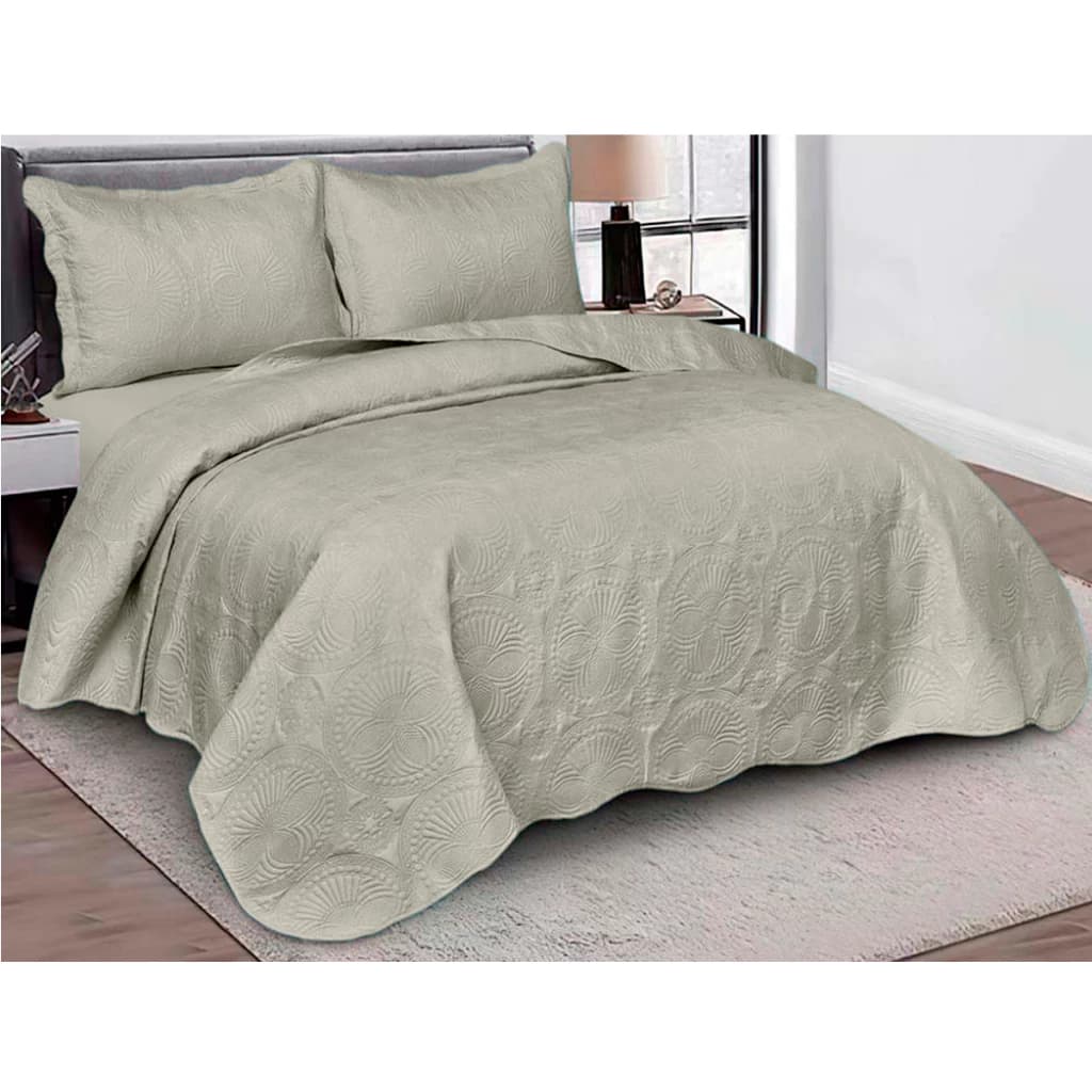 Kit Colcha Cobre Leito Para Cama Casal Queen 3pç Dupla Face