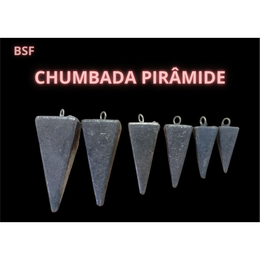 Chumbada PIRÂMIDE para pesca - (kit de 100 até 600  gramas por kit)